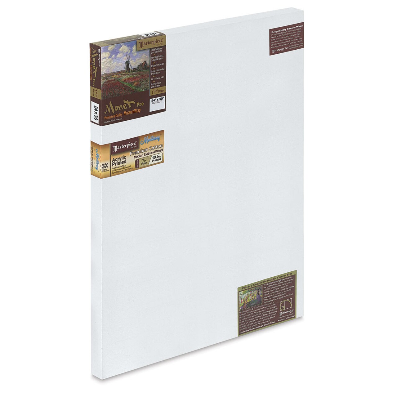 Masterpiece Monet Pro Monterey Cotton Canvas - 24" x 30", 1-1/2" Profile